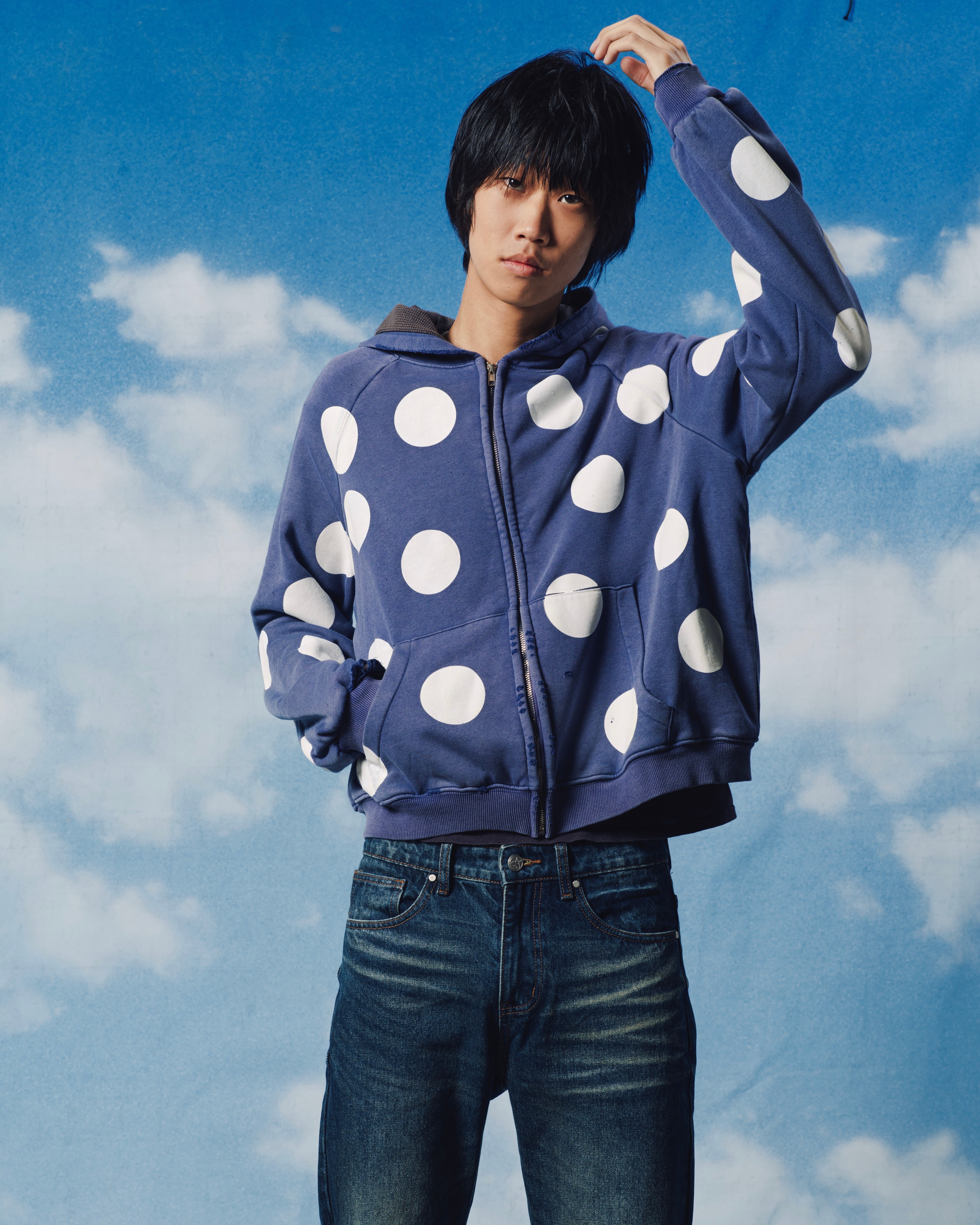 POLKA, thermal lined hoodie (navy)