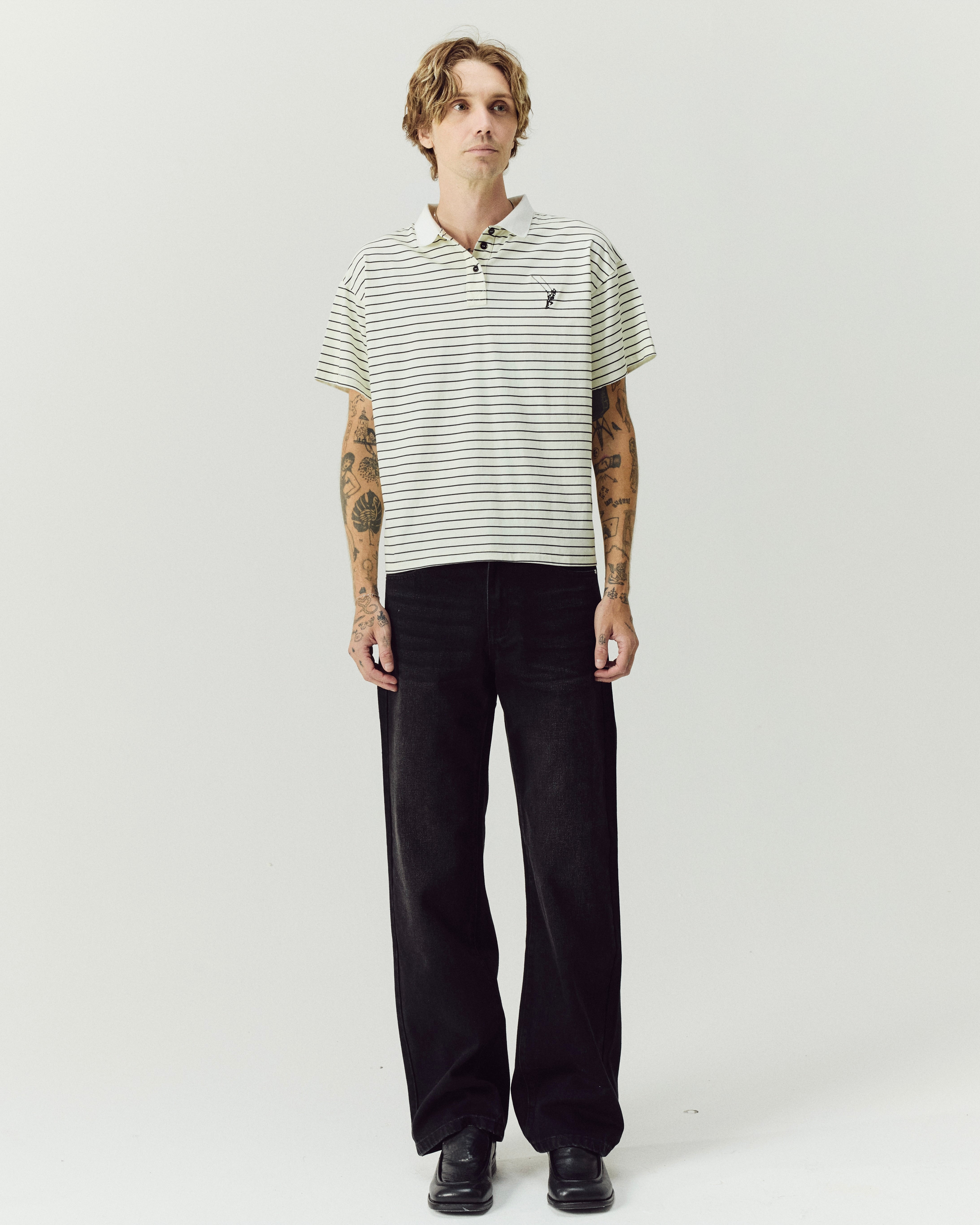 SWING, polo (white/black)