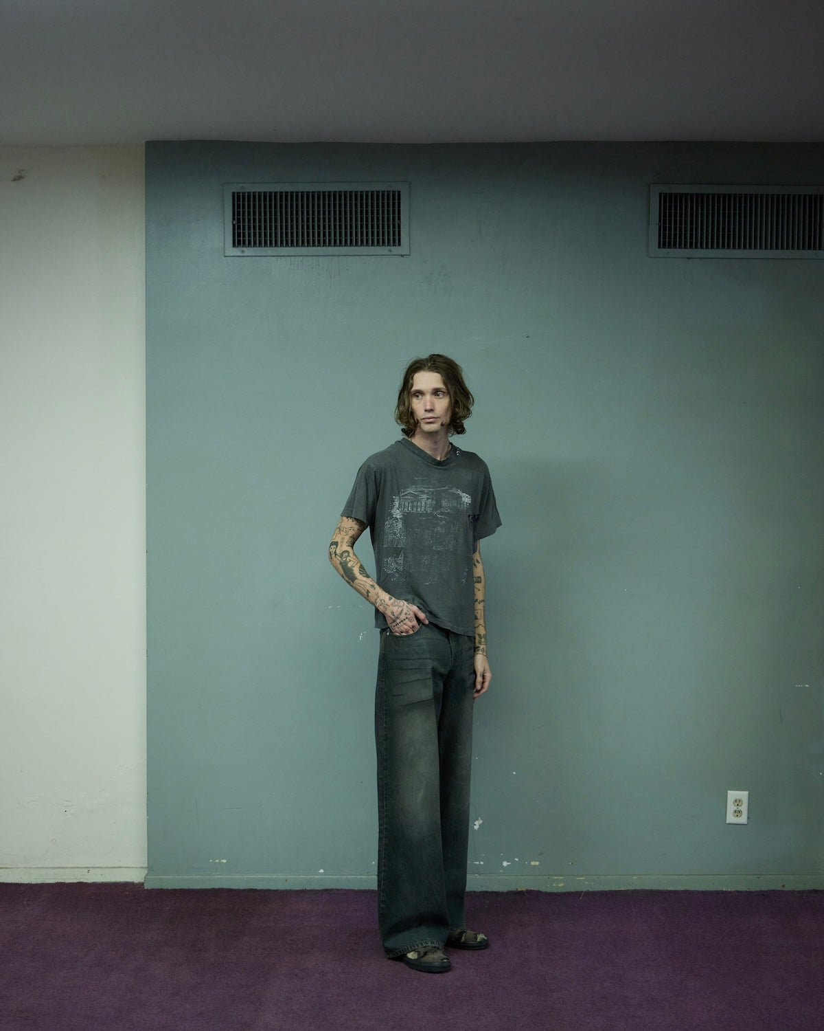 LAX, straight leg denim (junkyard)