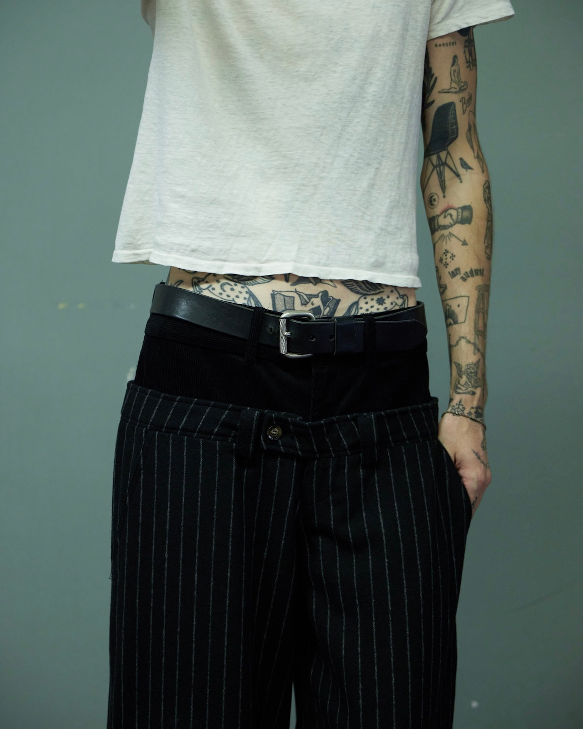 DOUBLE WAISTED, trousers