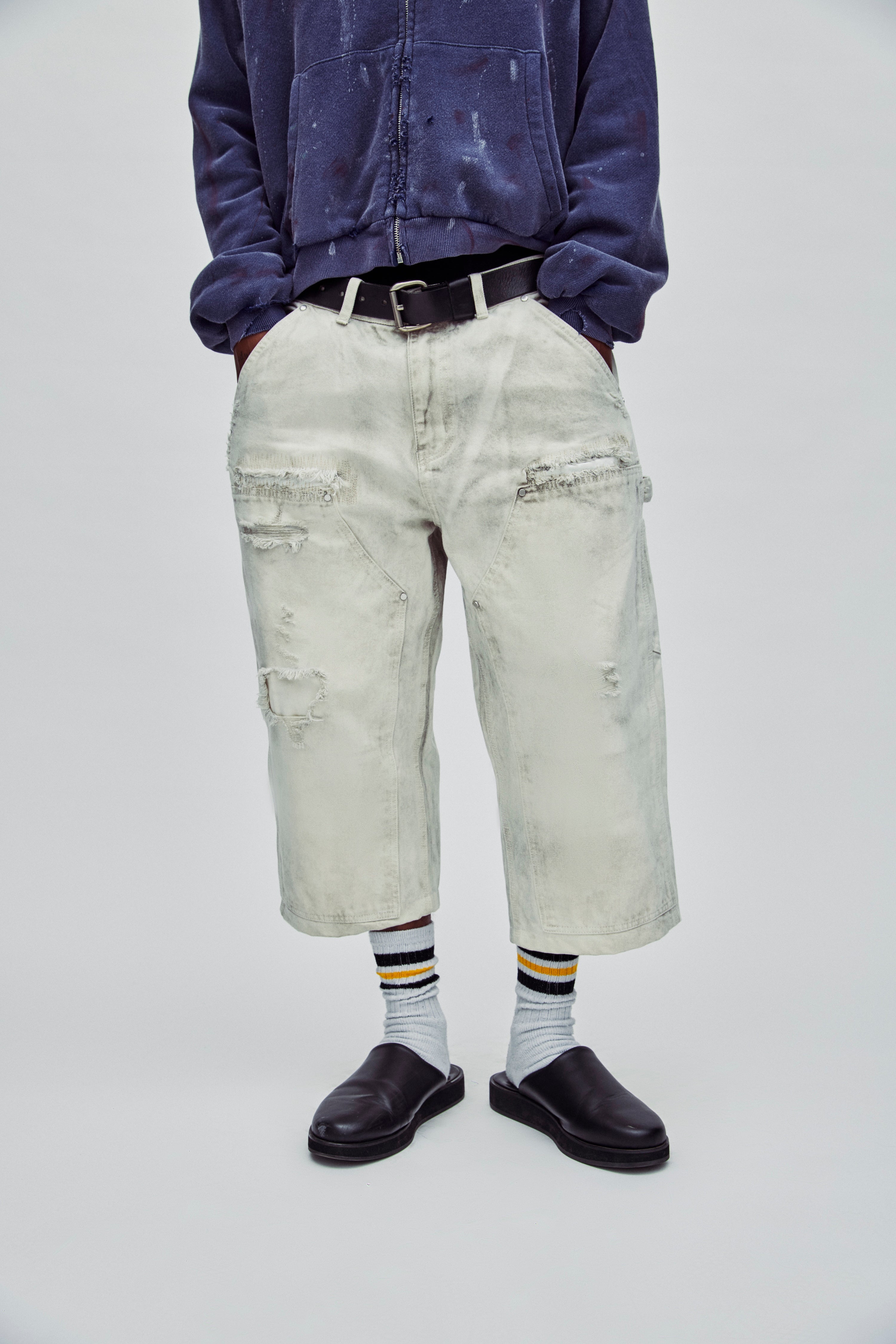HENCH, double knee shorts (cream) | BASKETCASE