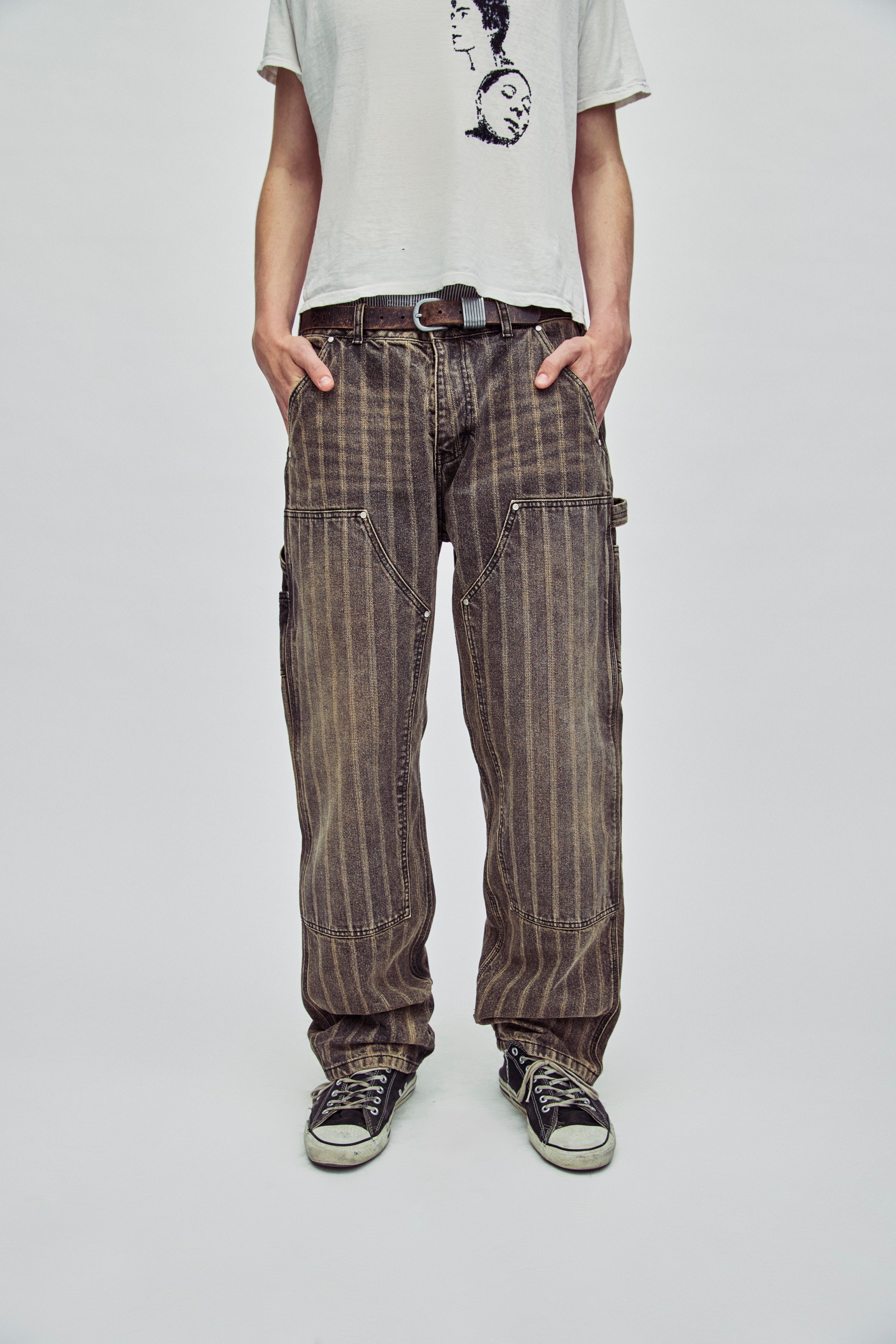 HENCH, striped double knees