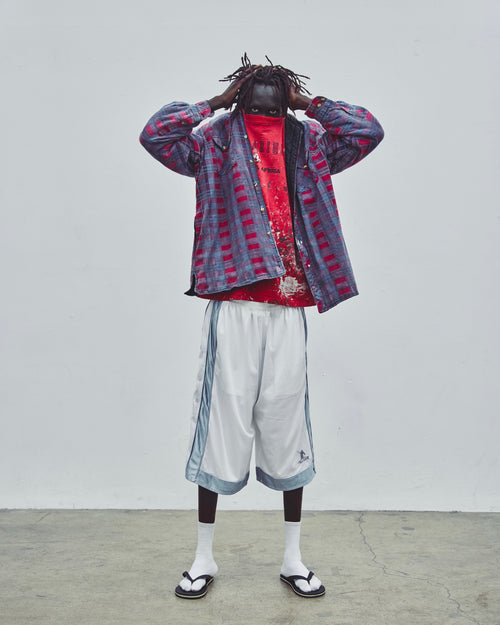 BAND1, oversized gym shorts (white) (PRE-ORDER)