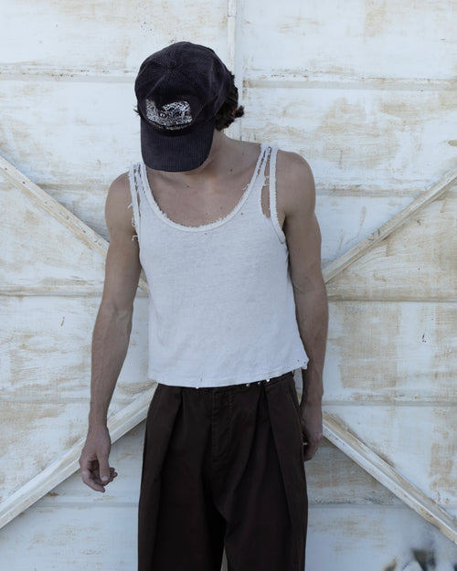 CHATEAU, sunfaded corduroy cap