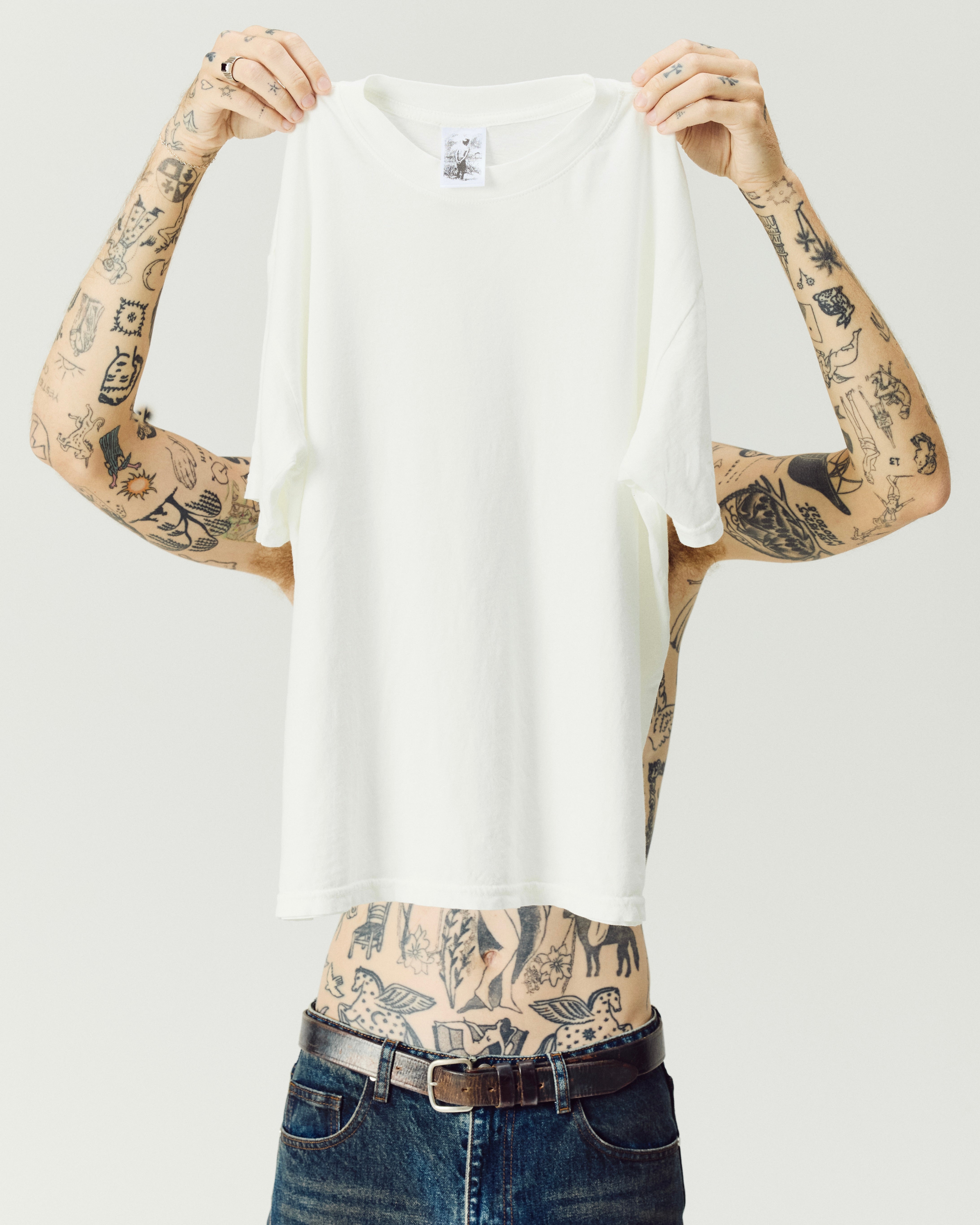 HENCH, lightweight t-shirt two-pack (bone/vintage black)