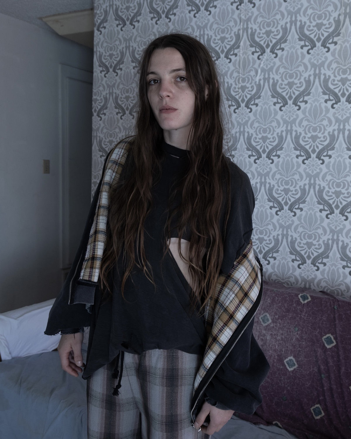 HENCH, plaid thermal lined hoodie