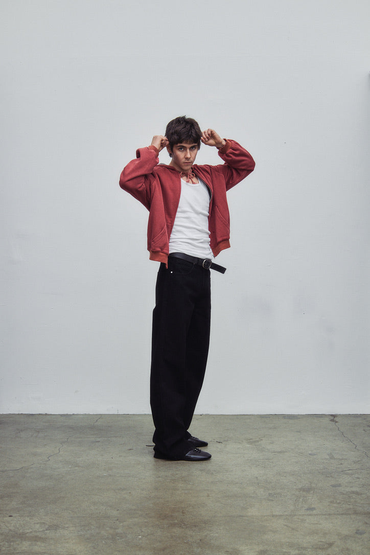 HENCH, thermal lined hoodie (washed red)