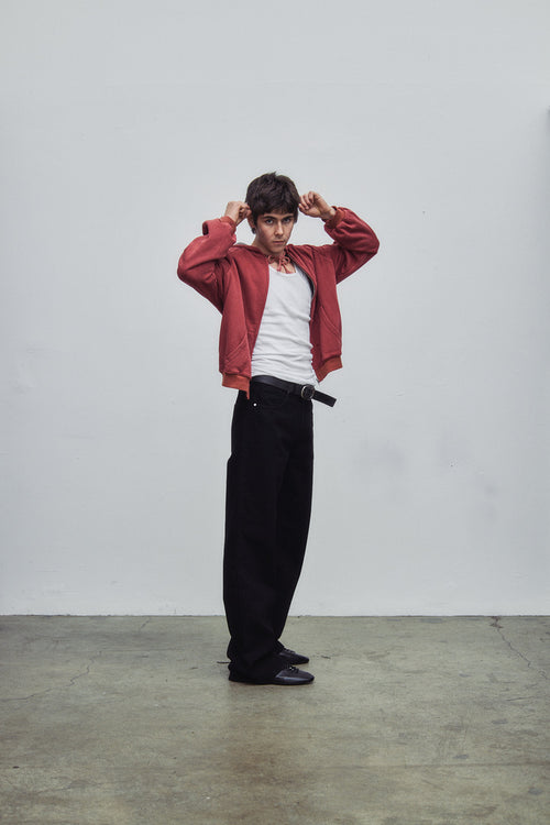 HENCH, thermal lined hoodie (washed red)