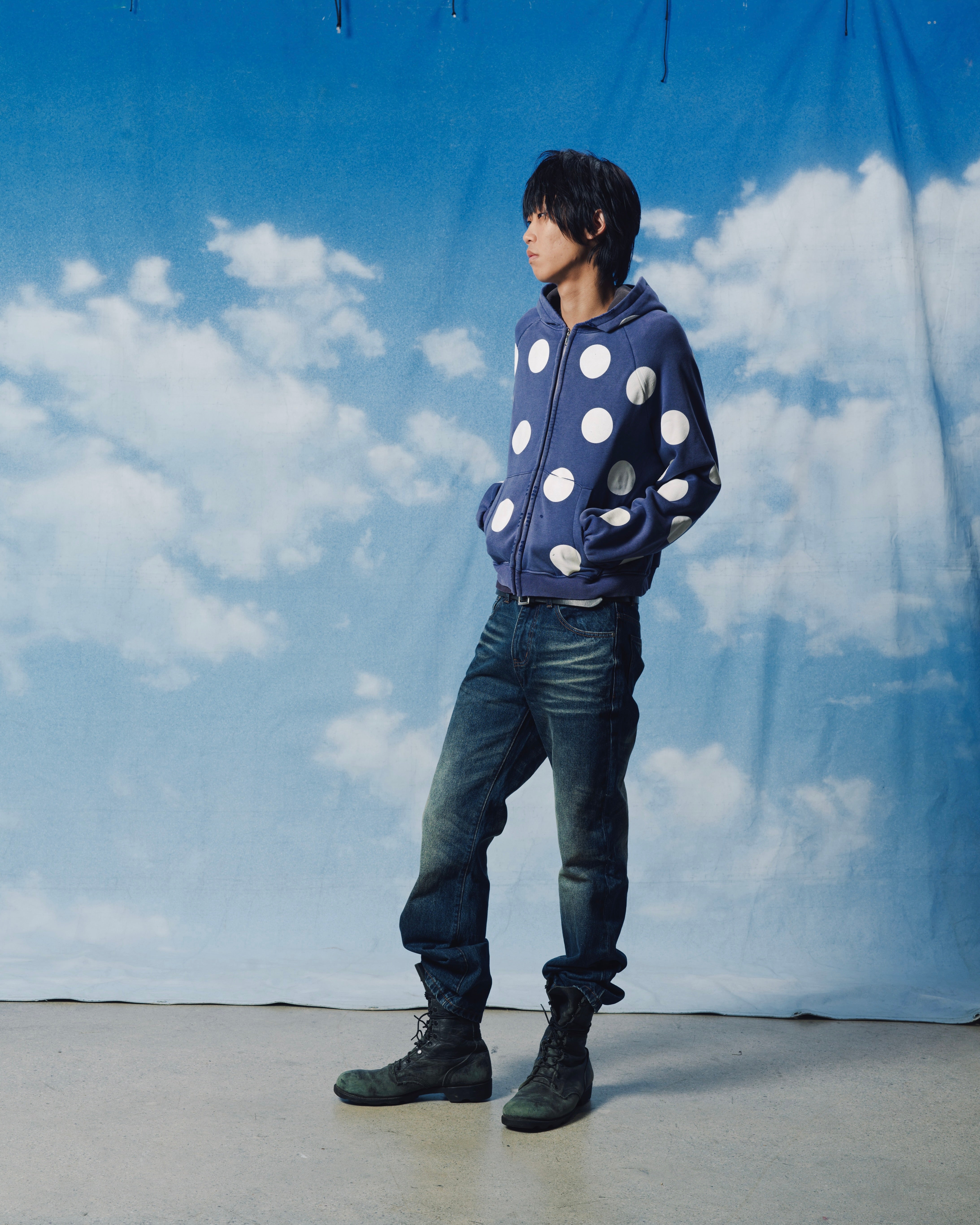 POLKA, thermal lined hoodie (navy)