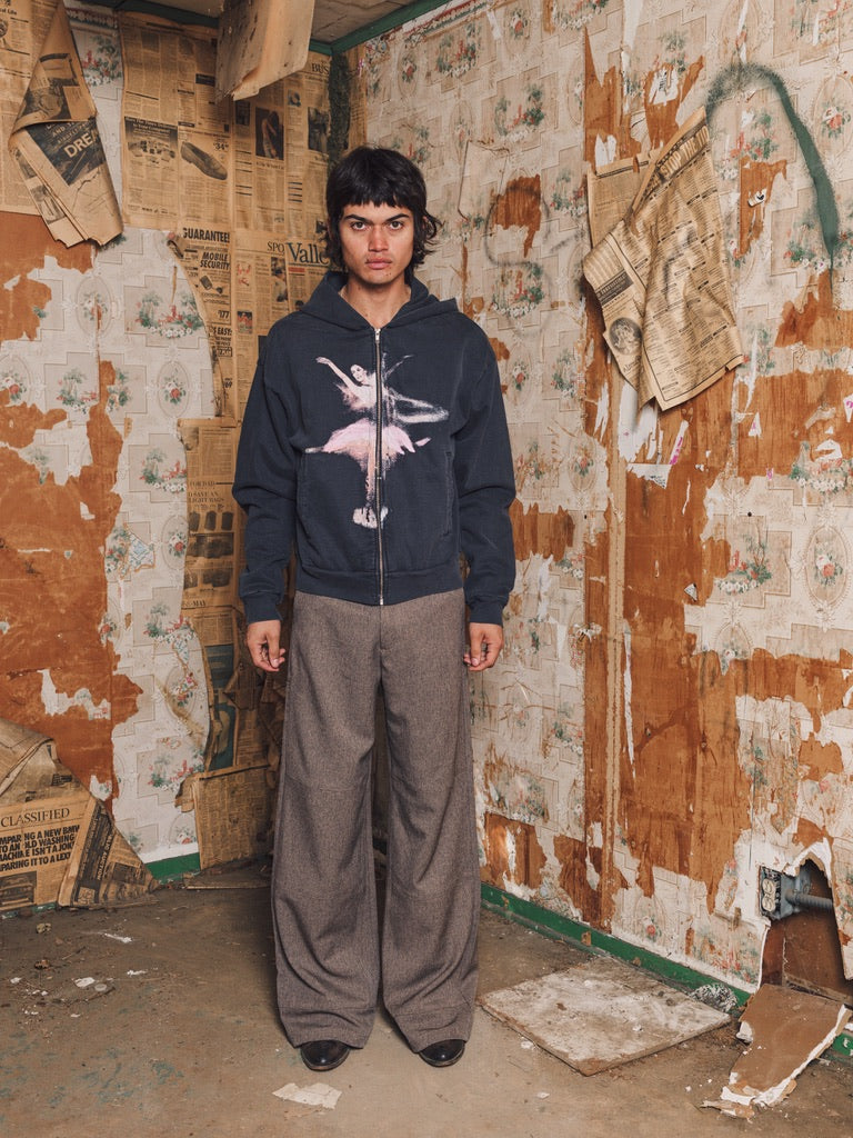 BALLET, a vintage black zip-up