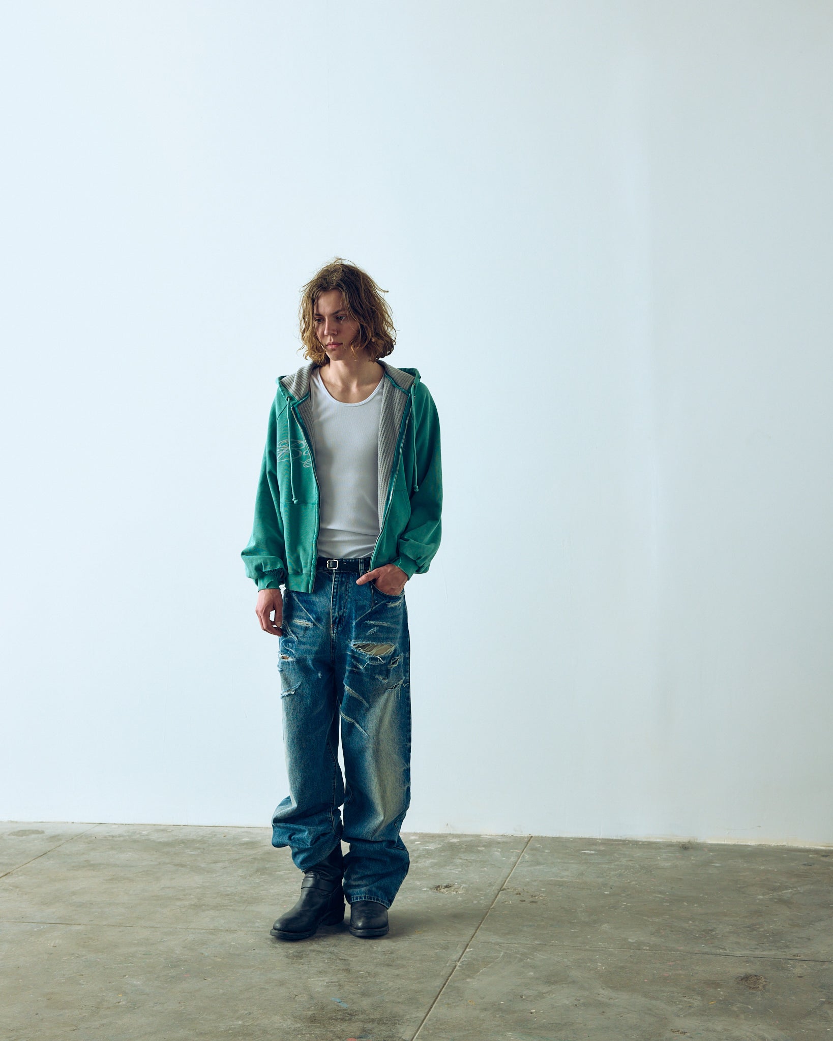 VIVA, thermal lined hoodie (green)