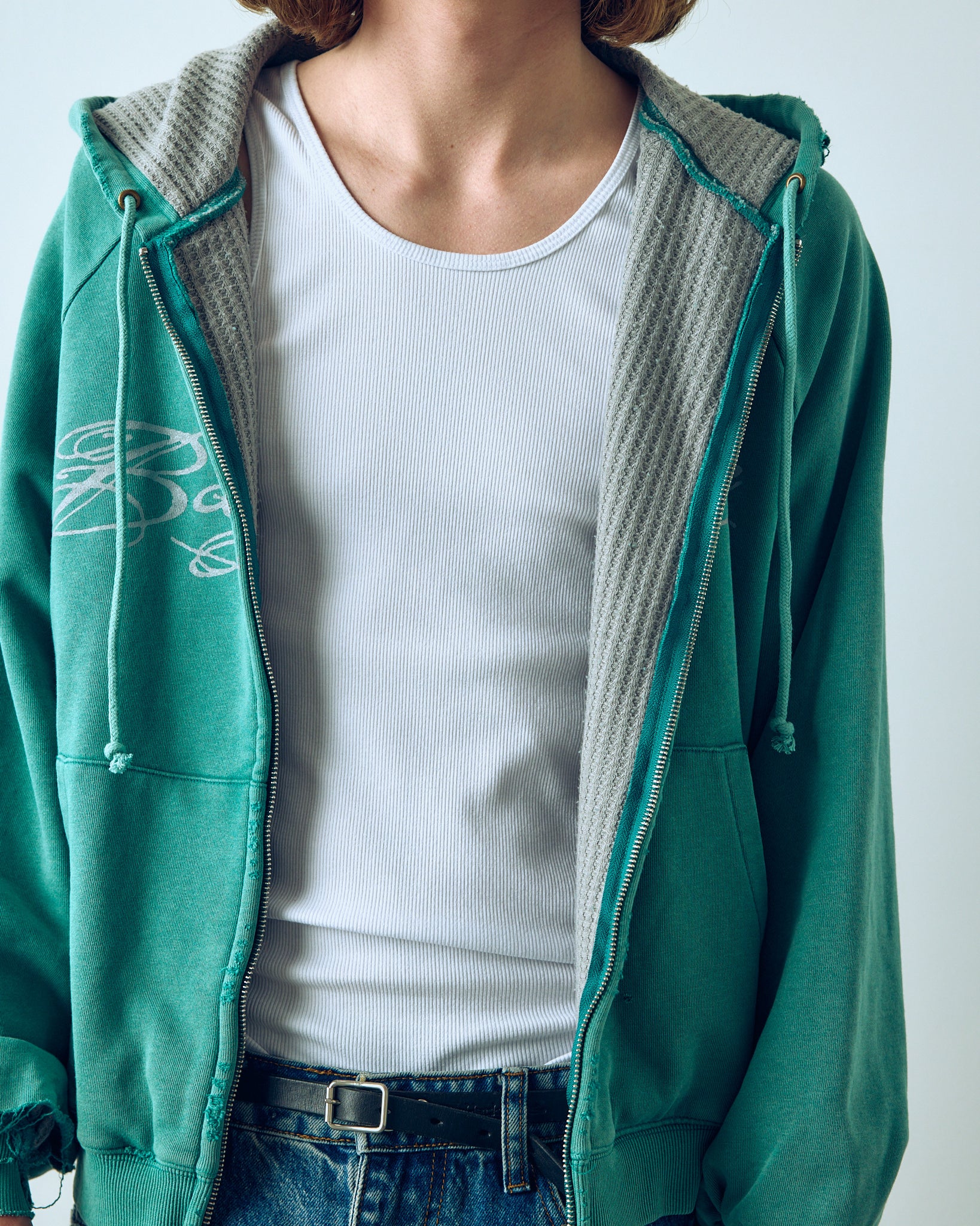 VIVA, thermal lined hoodie (green)