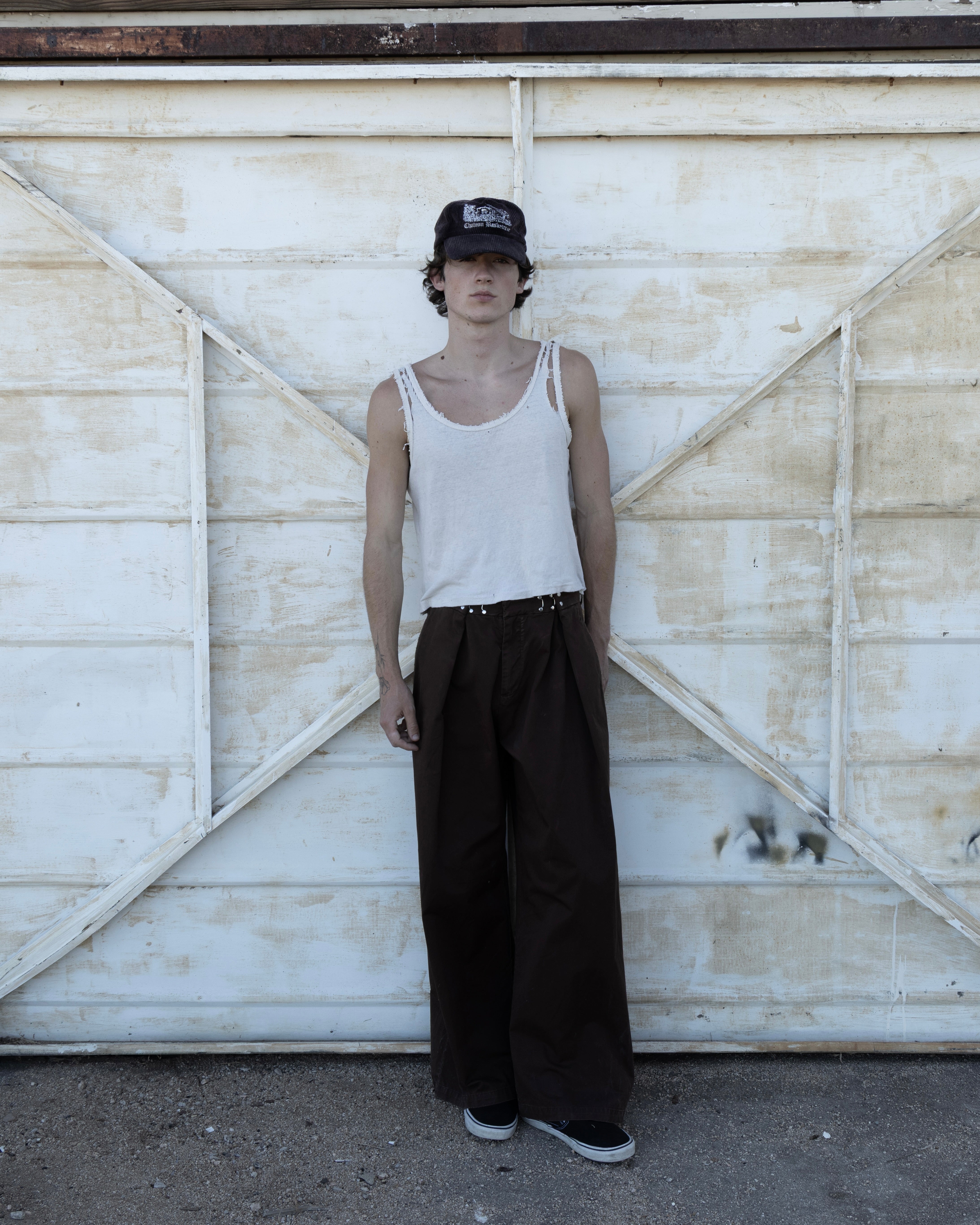 CALDWELL, thrashed canvas pants (brown)