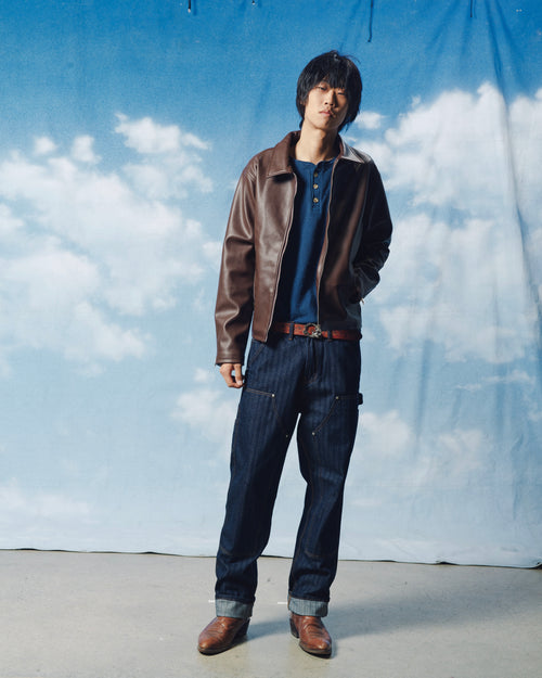 CAFE, racer jacket (brown)