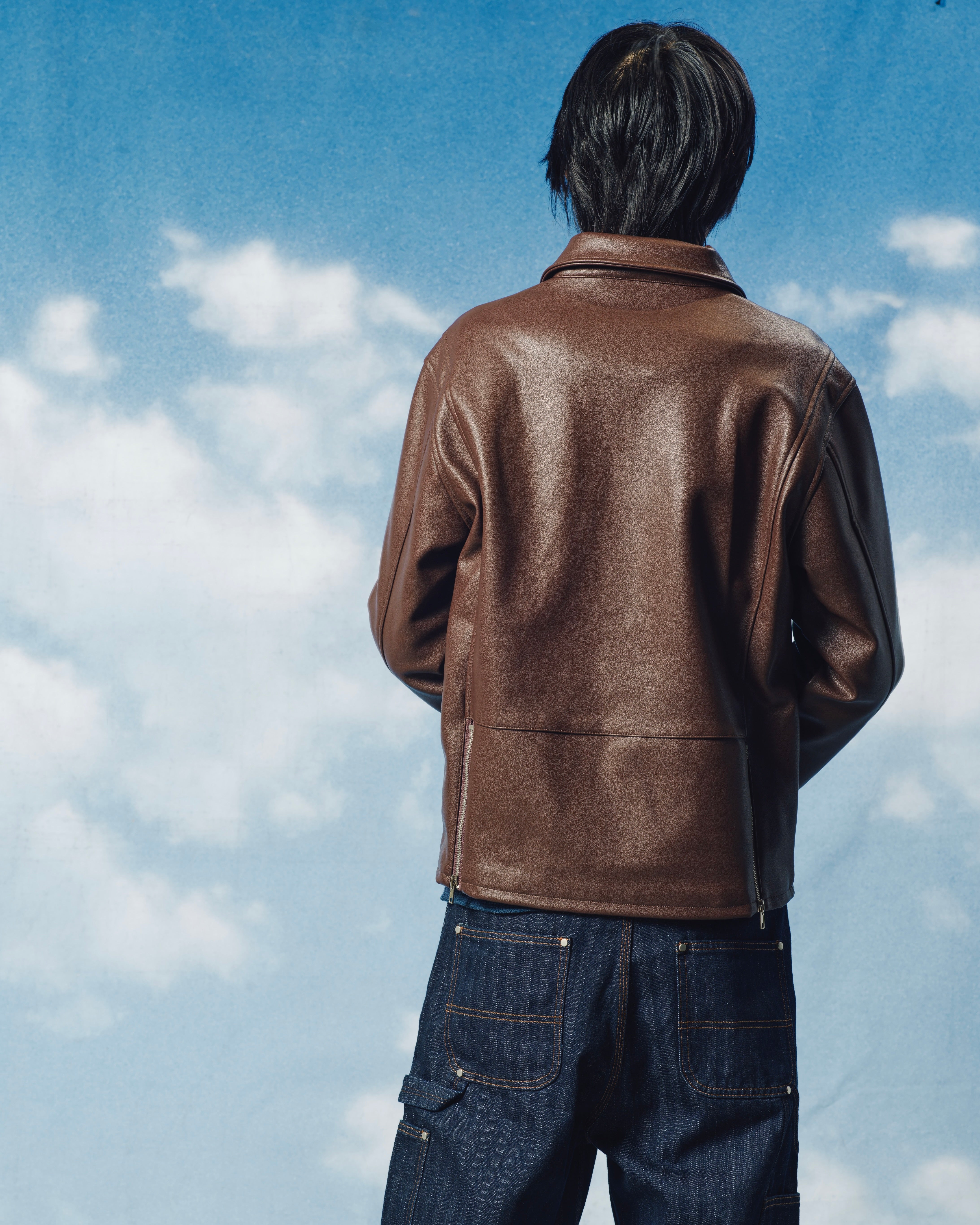 CAFE, racer jacket (brown)