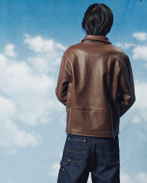 CAFE, racer jacket (brown)
