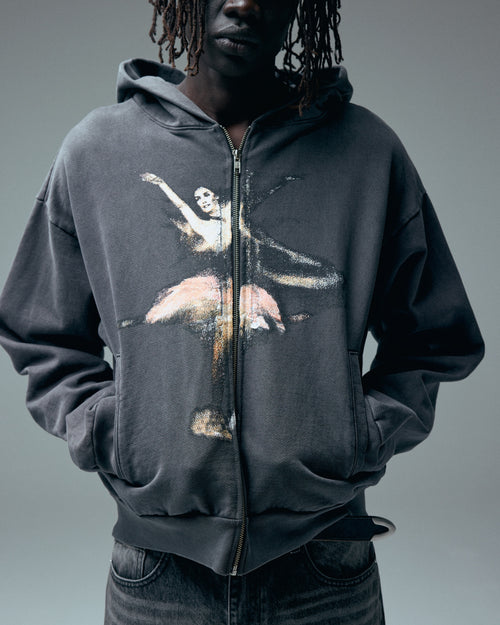 BALLET, a vintage black zip-up