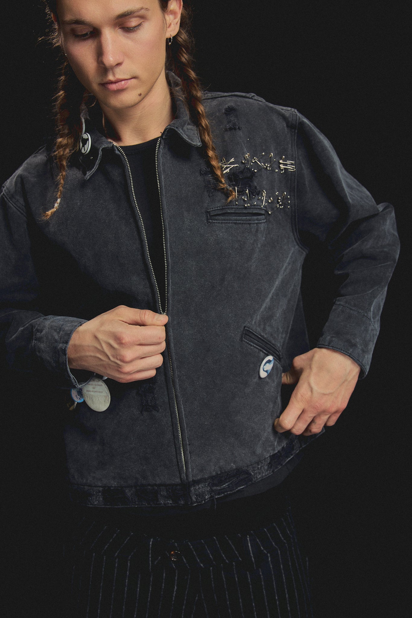 CHARMS, distressed work jacket