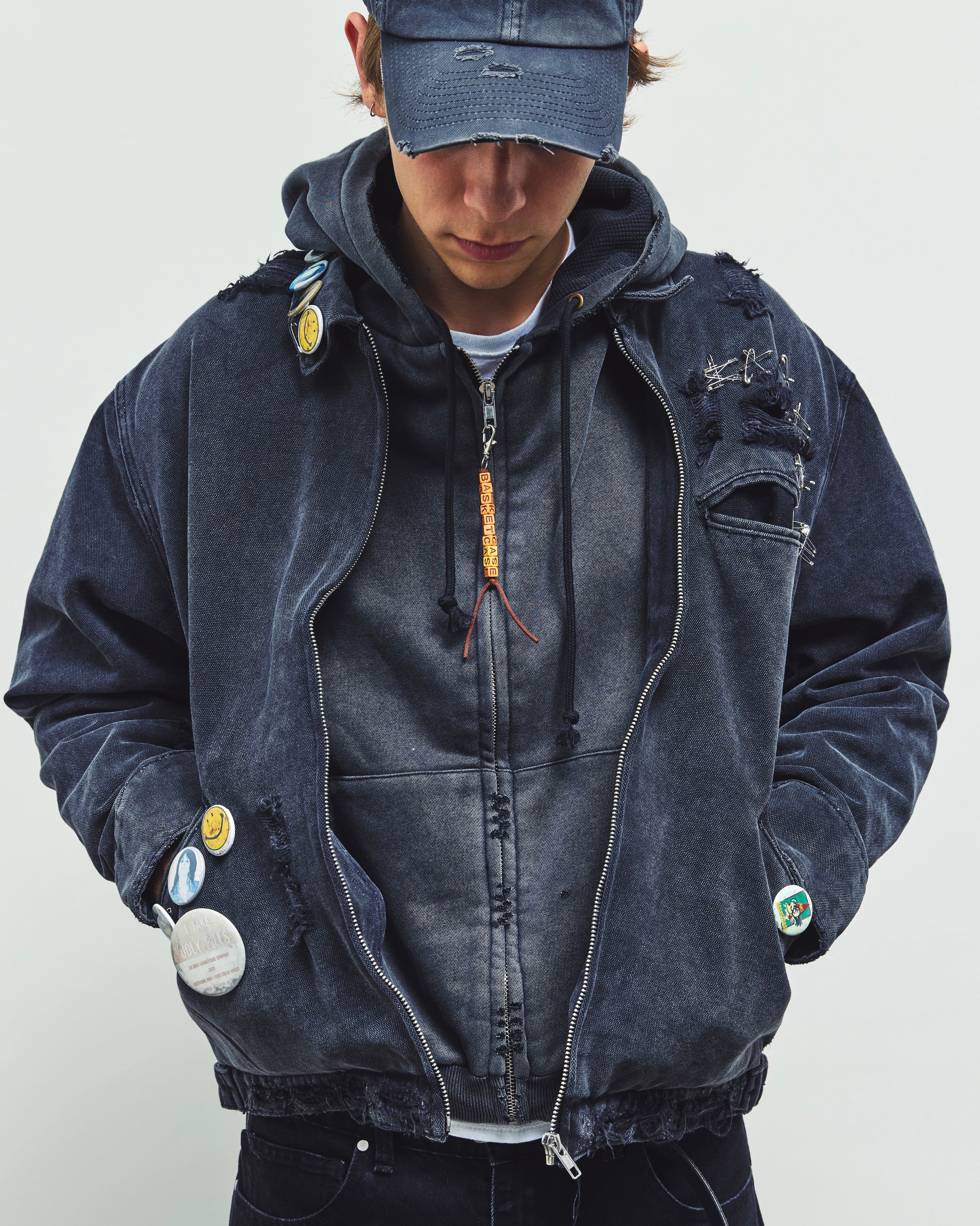 HENCH, thermal lined hoodie (vintage black)