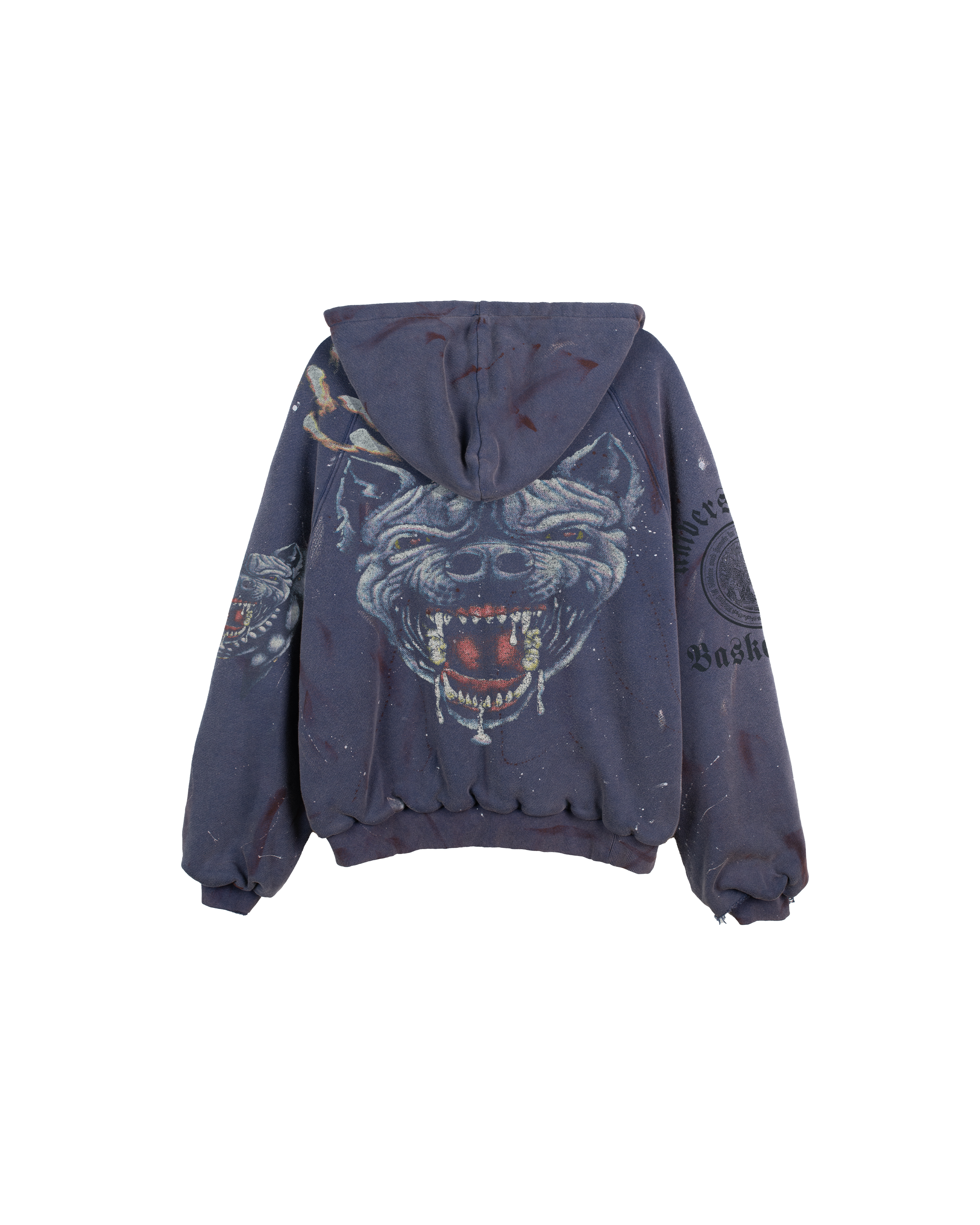 BULLDOG v2, thermal lined hoodie (navy paint splatter)