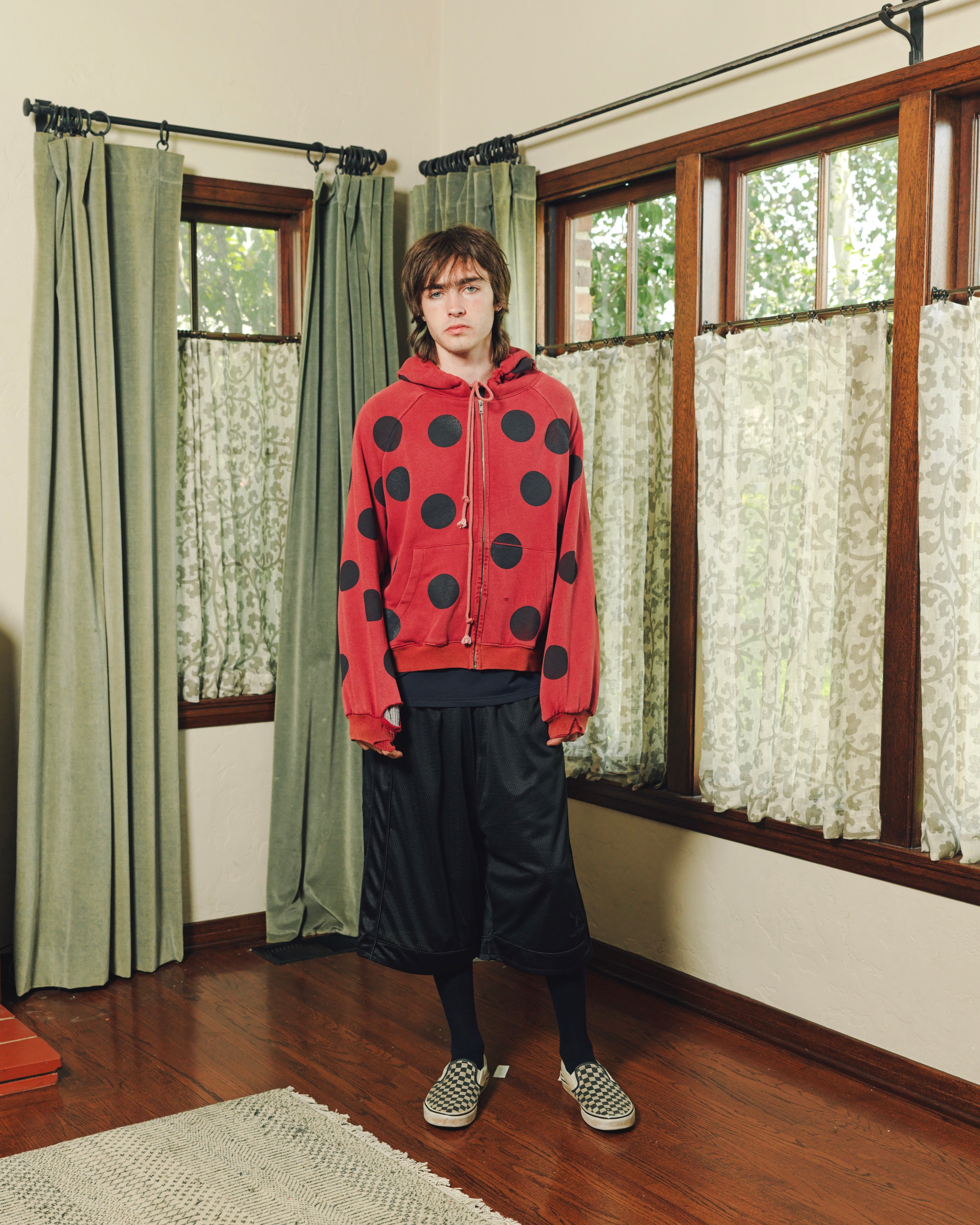 POLKA, thermal lined hoodie (red)