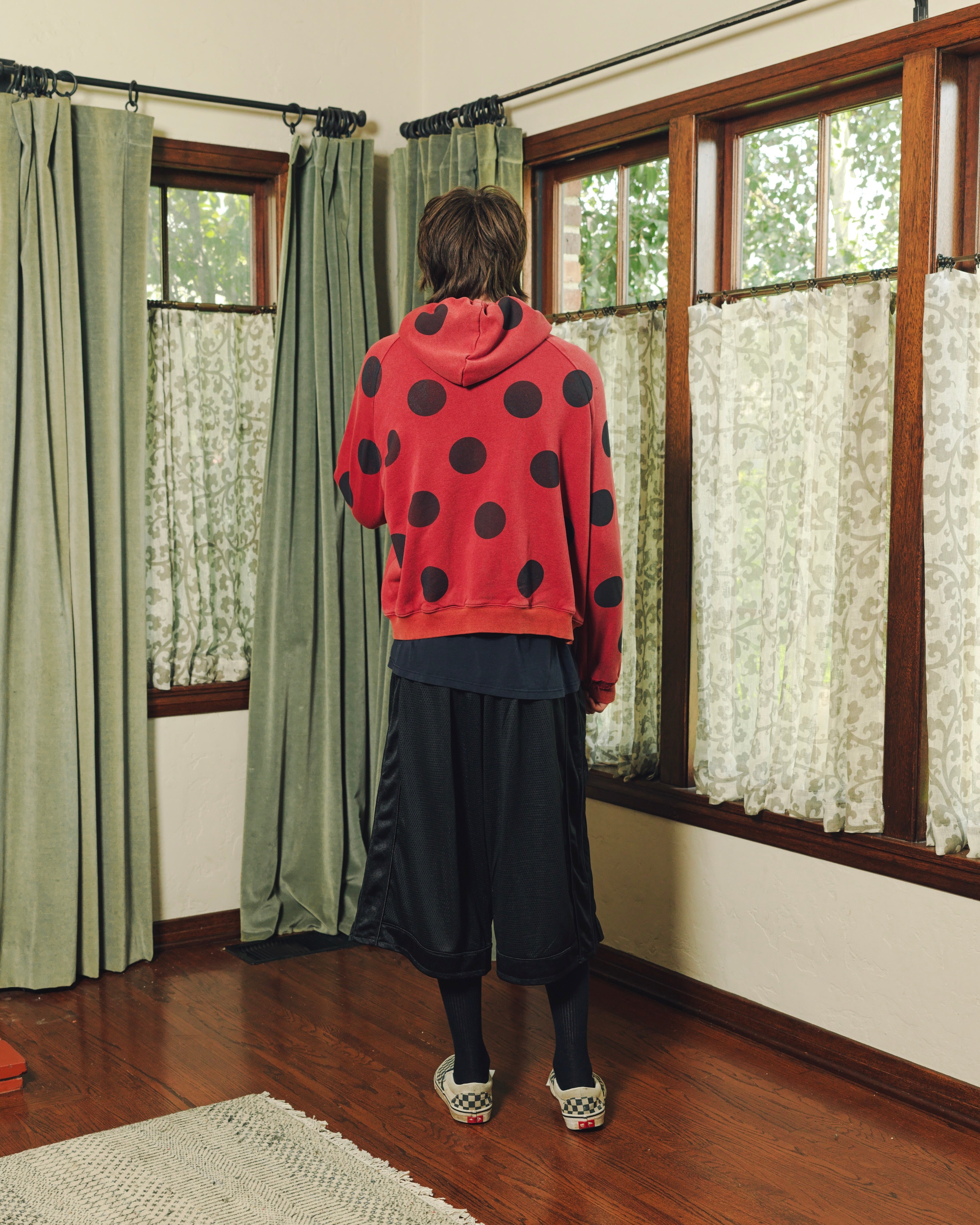 POLKA, thermal lined hoodie (red)