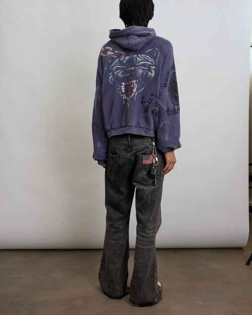 BULLDOG v2, thermal lined hoodie (navy paint splatter)