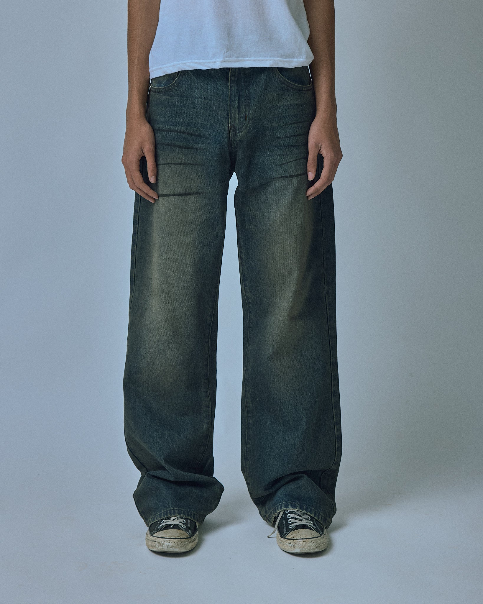 LAX, straight leg denim (junkyard)