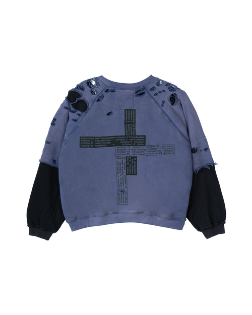CAPACITY, two tone crewneck