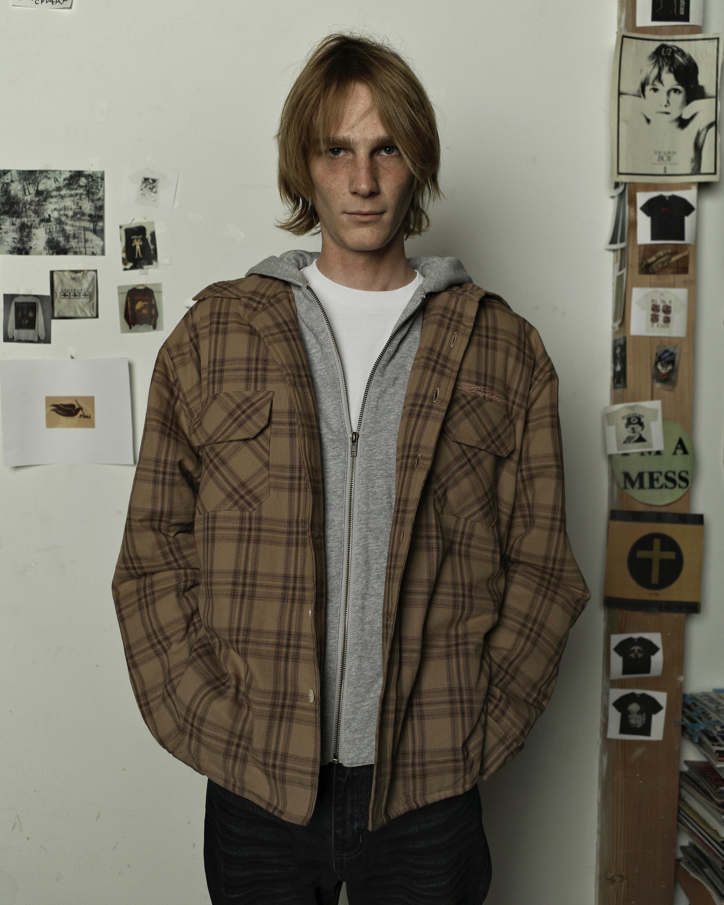 DRIVER, layered hoodie