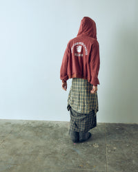 BULLDOGS, thermal lined hoodie (washed red)