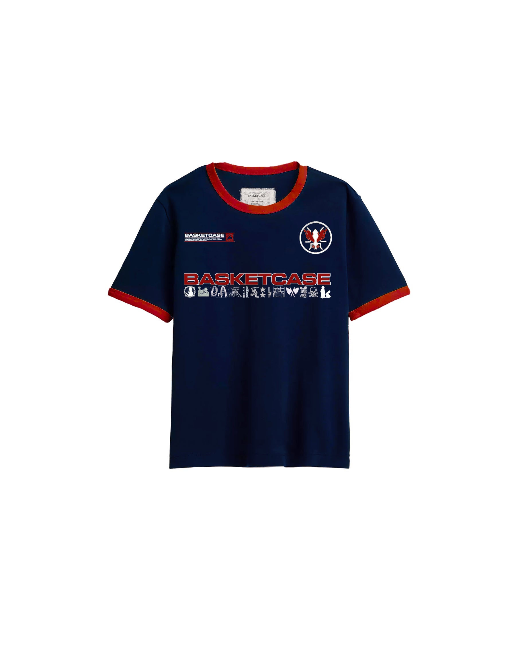 COMPUTER, a ringer t-shirt (navy)