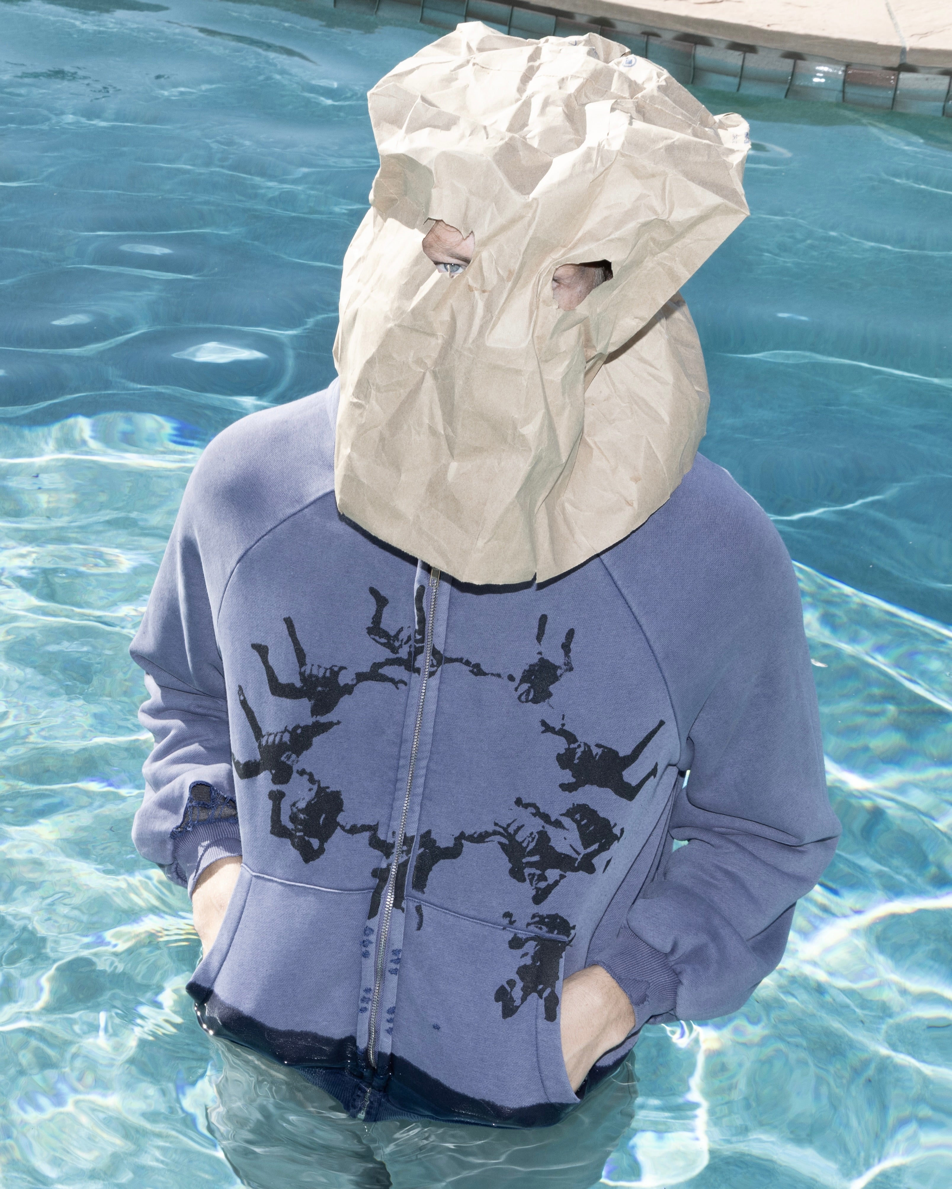 PARACHUTE, thermal lined hoodie (navy)