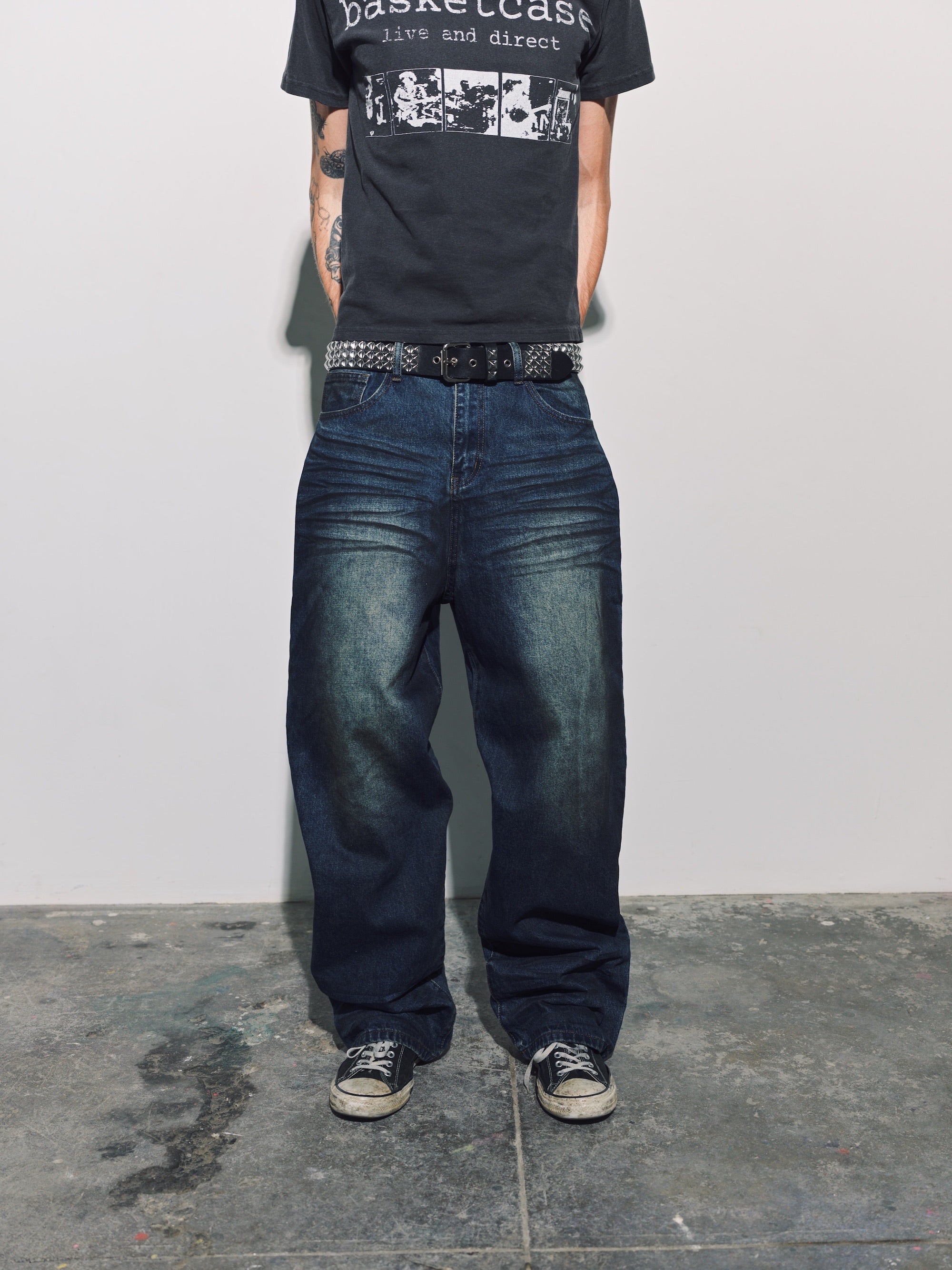 LAX, baggy denim (garage wash) | BASKETCASE