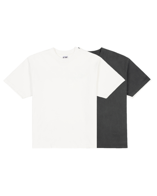 HENCH, heavyweight t-shirt two-pack (bone/vintage black)