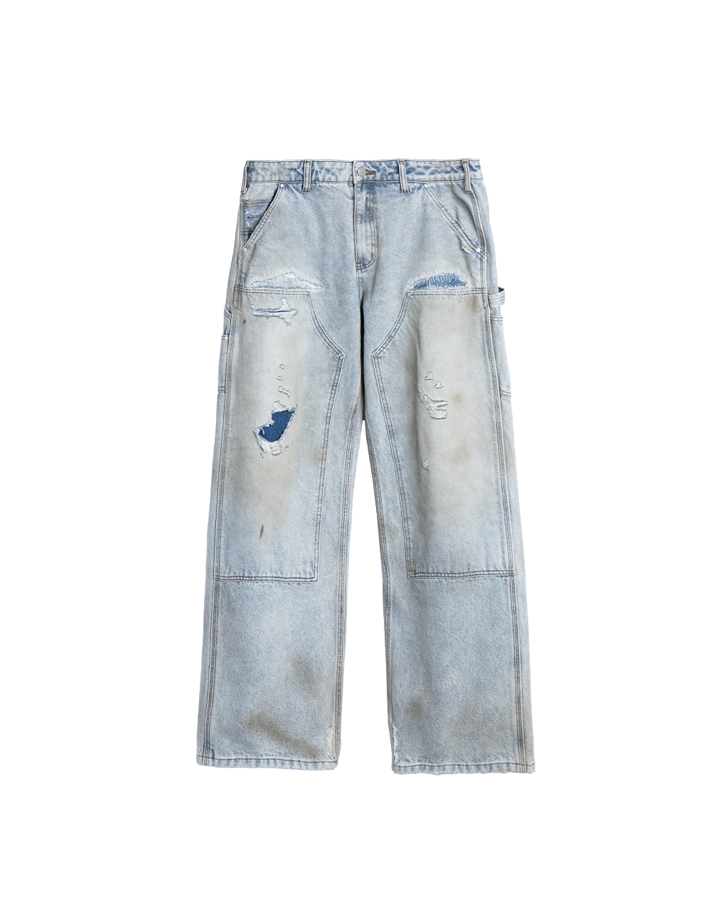 HENCH, double knees (light wash)