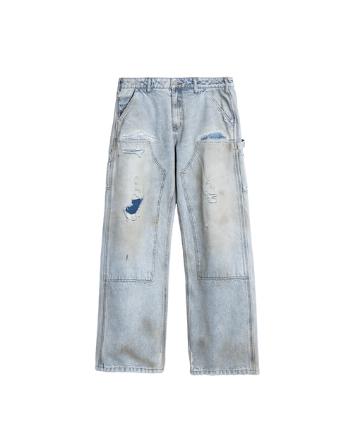 HENCH, double knees (light wash)
