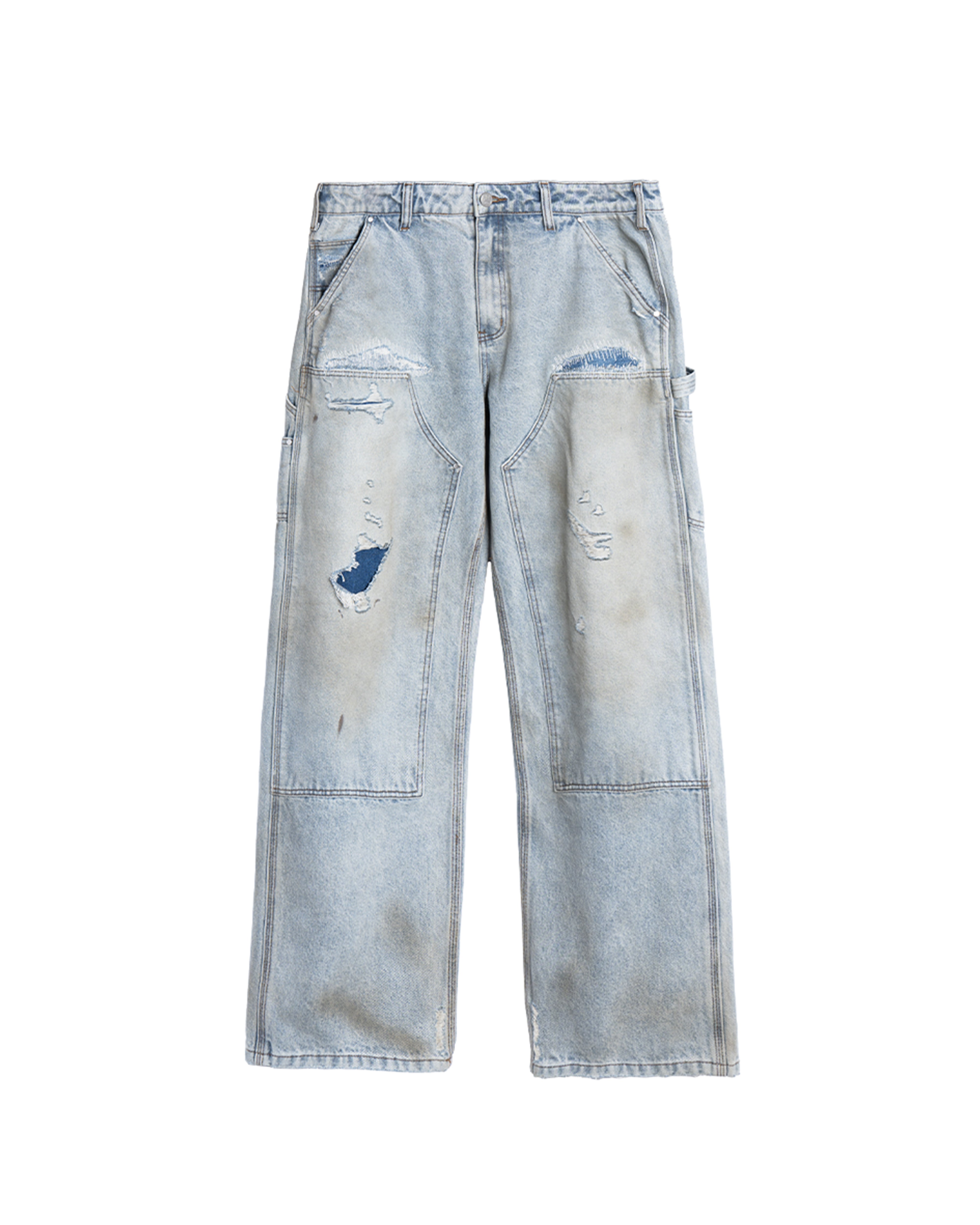 HENCH, double knees (light wash)