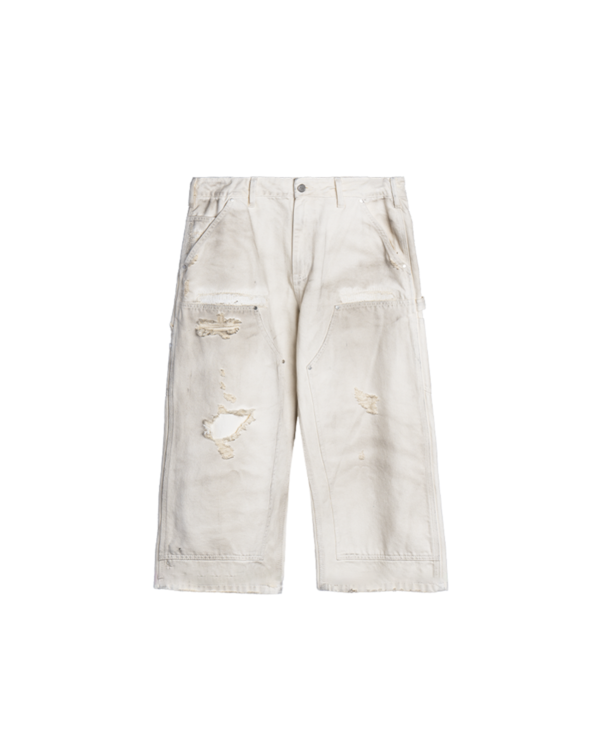 HENCH, double knee shorts (cream) | BASKETCASE