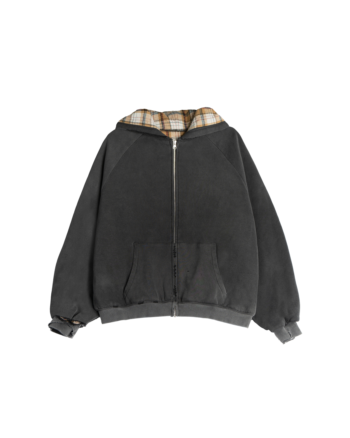 HENCH, plaid thermal lined hoodie | BASKETCASE