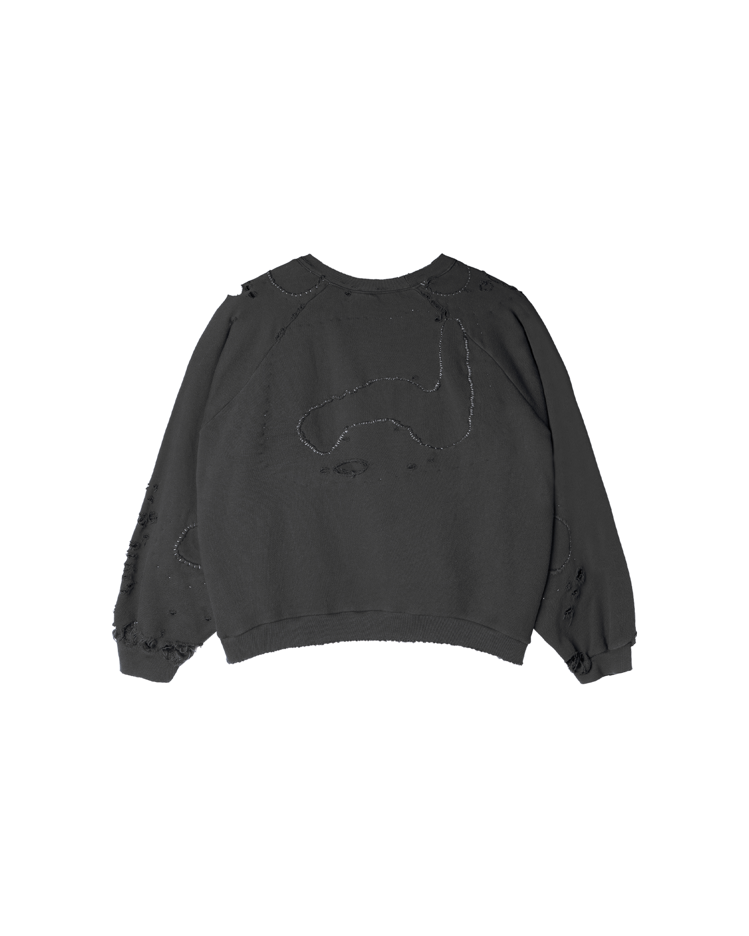 HENCH, repaired crewneck (vintage black)
