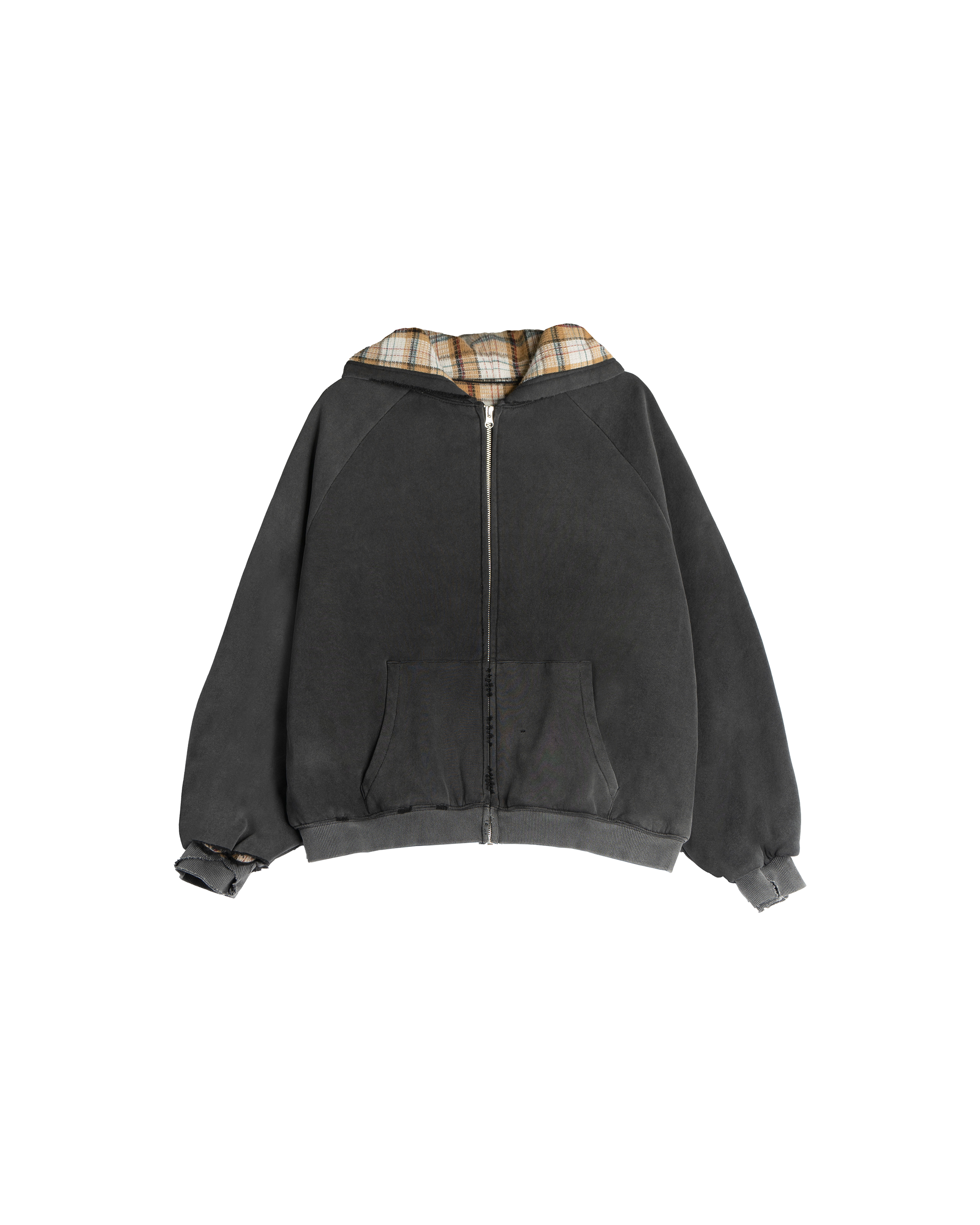 HENCH, plaid thermal lined hoodie