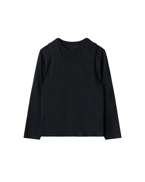 LAYERED, tank-tee (black)