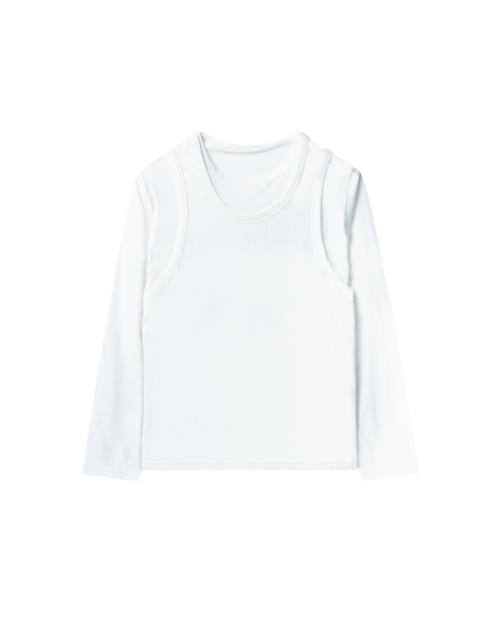 LAYERED, tank-tee (white)