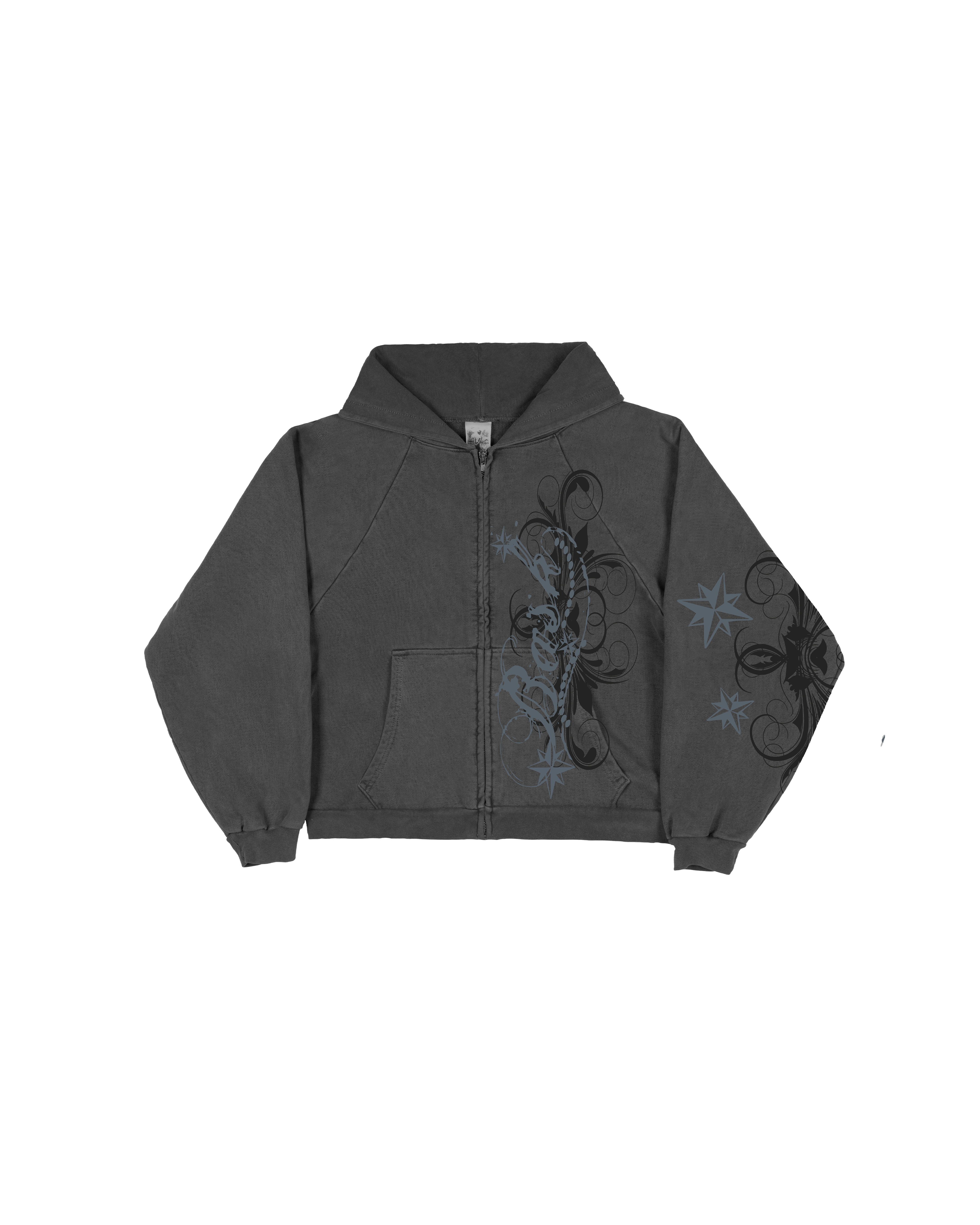 LEXI, v2 zip-up (washed black)