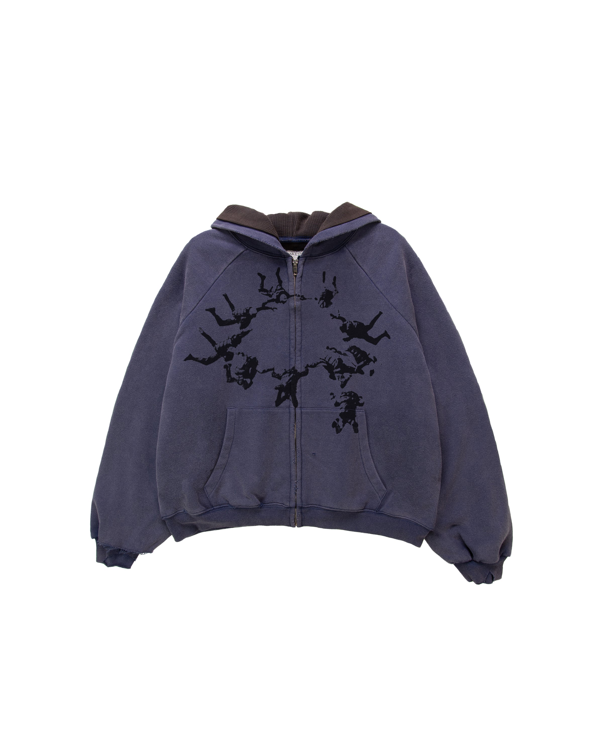 PARACHUTE, thermal lined hoodie (navy)