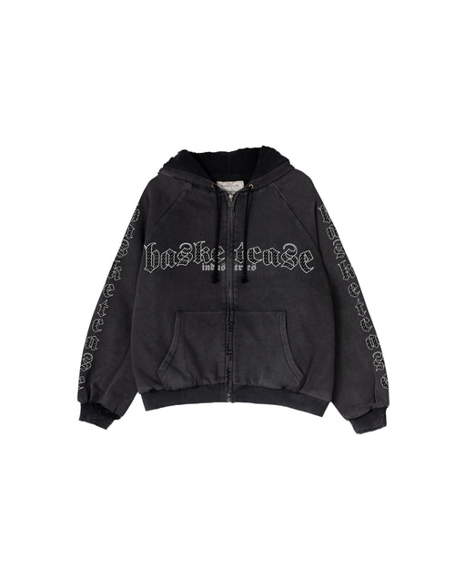 PLAQUE, thermal lined hoodie (vintage black)