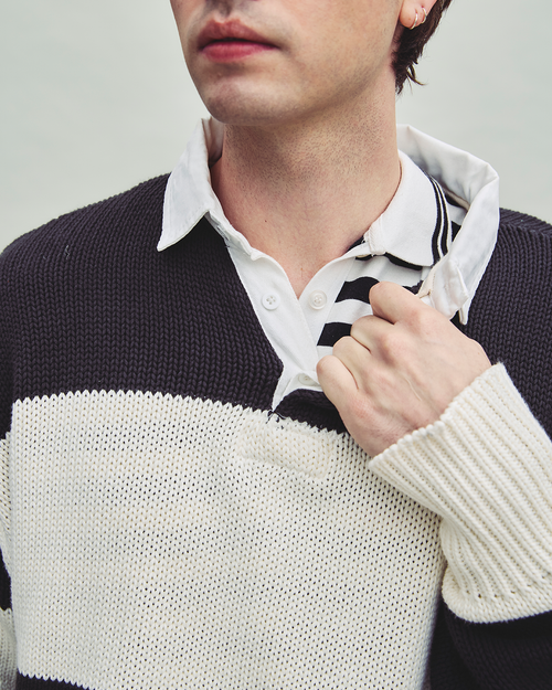 REF, knit polo
