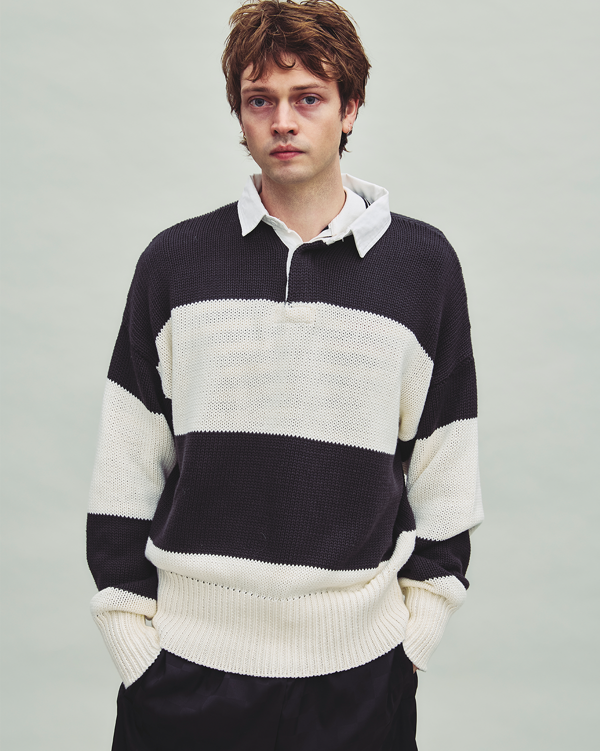REF, knit polo