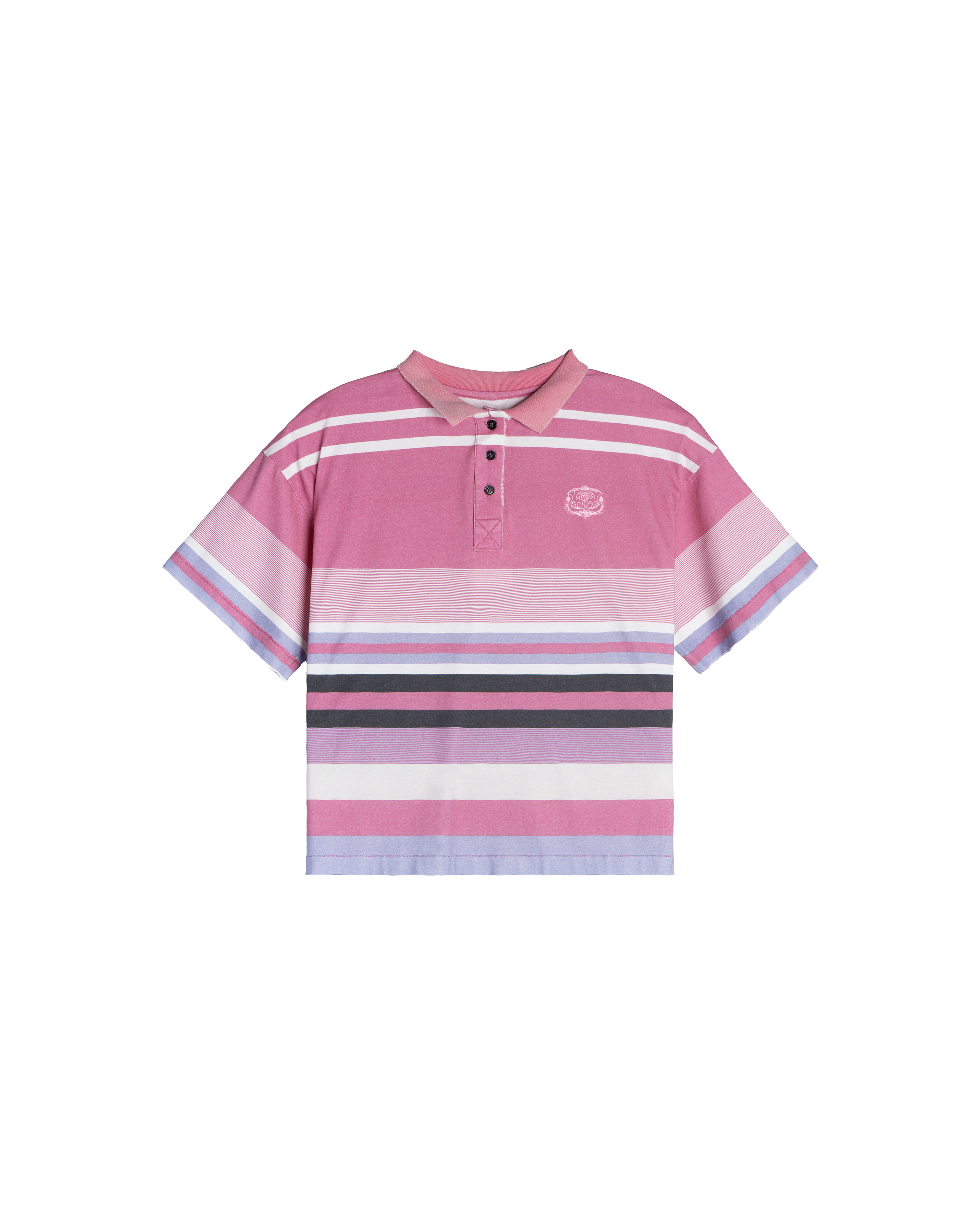 BACKPACKER, striped polo (pink)